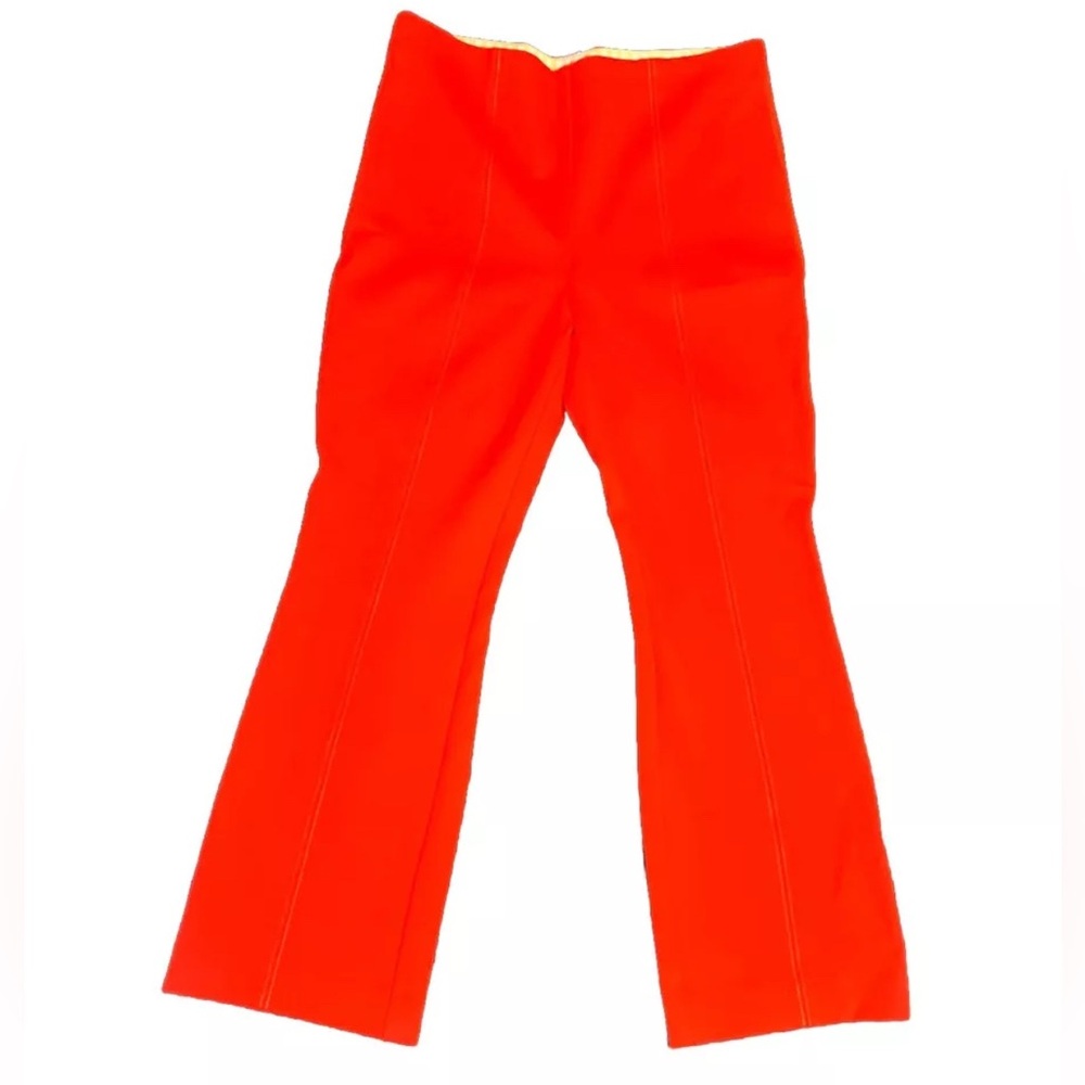 The Essential By Anthropologie Women's Crop Flare Pants Size Small Red Pull On